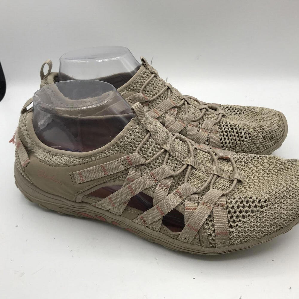 Skechers Outdoor Lifestyle Taupe Mesh Comfort Light Weight Shoes Women's Size 10